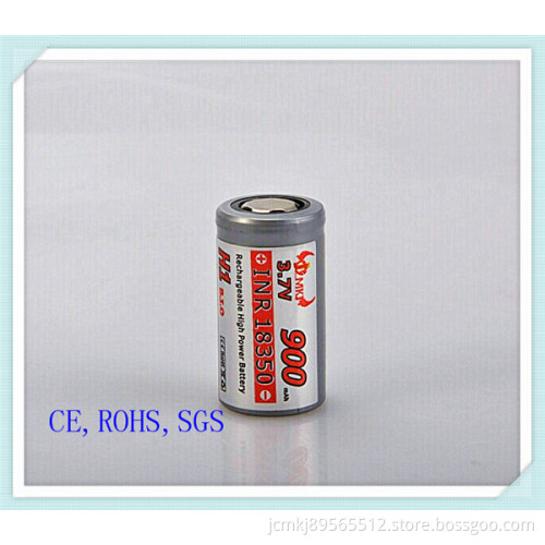 Li-ion Battery 18350-900mAh, Flat Head, High Power Battery, Audio Battery, Battery Pack, E-Cigarette Battery, Lithium Battery Pack, Li Ion Battery,